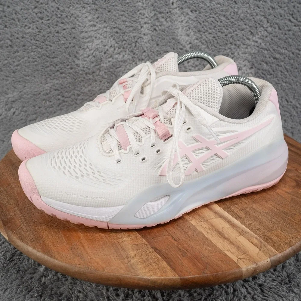 ASICS Gel Resolution x Tennis Shoes White/Pink Women's Size 10.5  (1042A310)